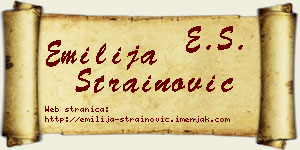Emilija Strainović vizit kartica